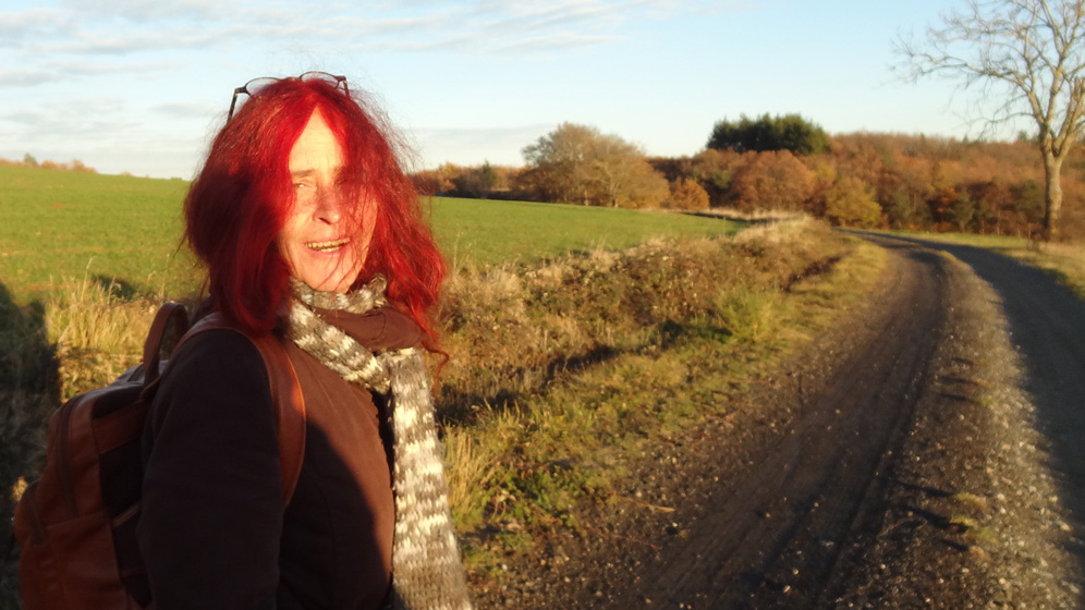 Nathalie dans le soleil couchant
